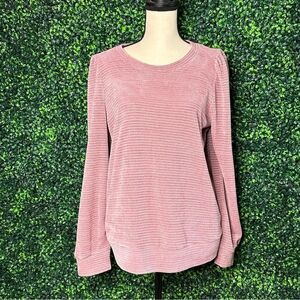 NWT Chenault Mauve Pink Textured Casual Sweatshirt Sz XL